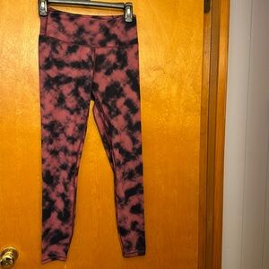 Maroon and tie dye leggings
